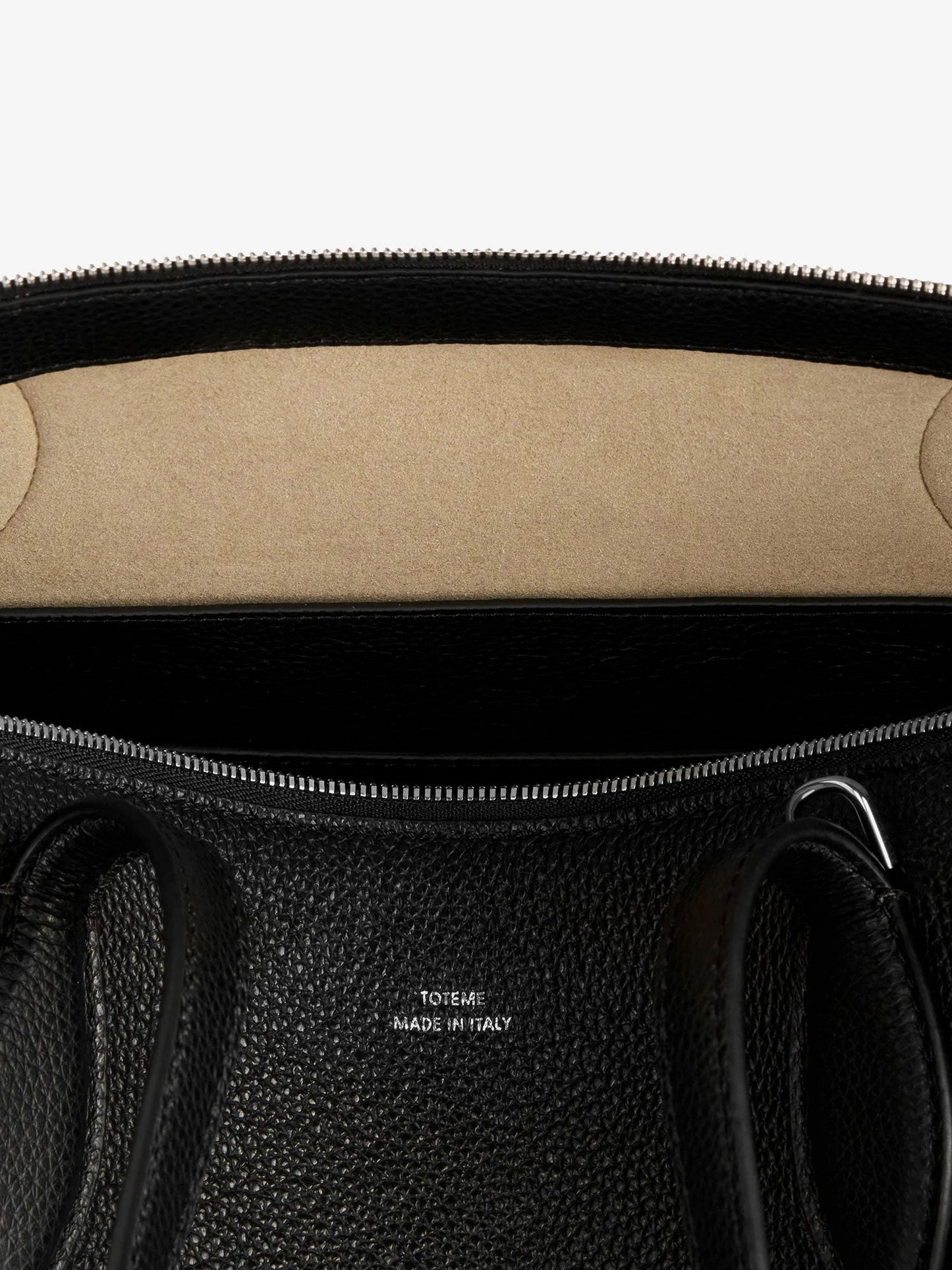Toteme Leather Handbag With Engraved Logo On The Front