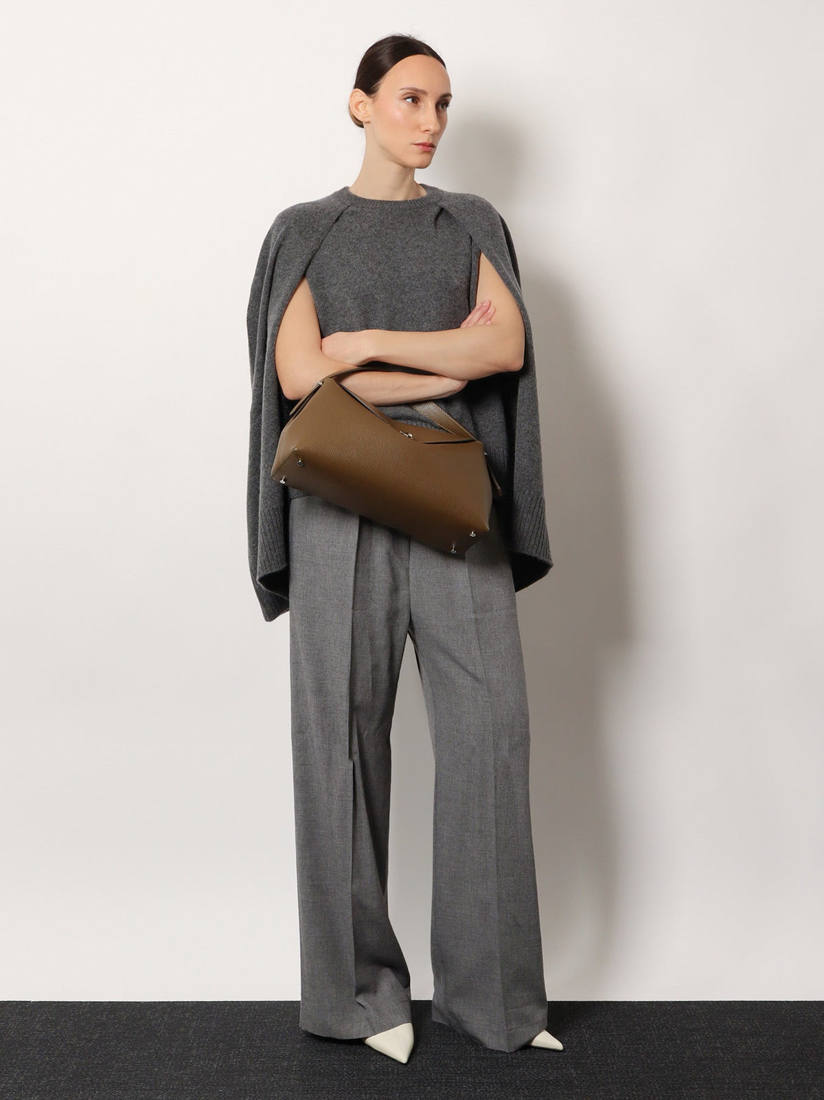 Toteme Viscose trousers - Mid Grey Melange