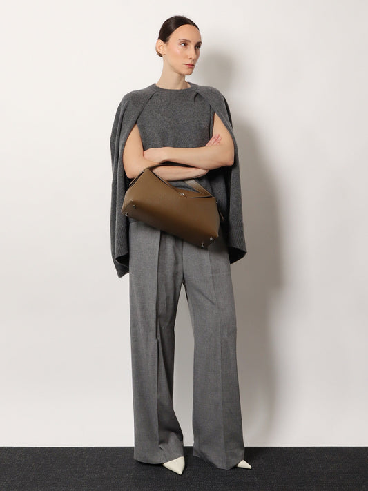 Toteme Viscose trousers - Mid Grey Melange