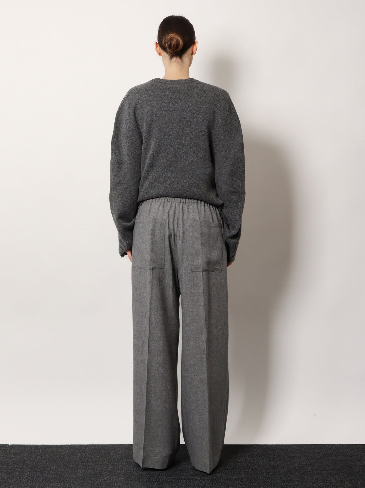 Toteme Viscose trousers - Mid Grey Melange