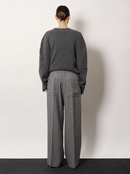 Toteme Viscose trousers - Mid Grey Melange