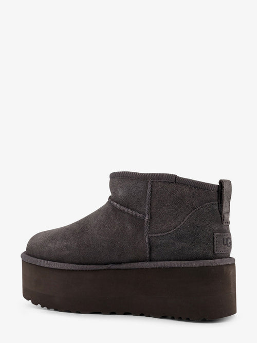 Ugg Classic Ultra Mini Platform suede ankle boots - Charcoal