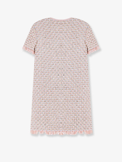 Valentino Embroidered Ribbon Tweed Dress