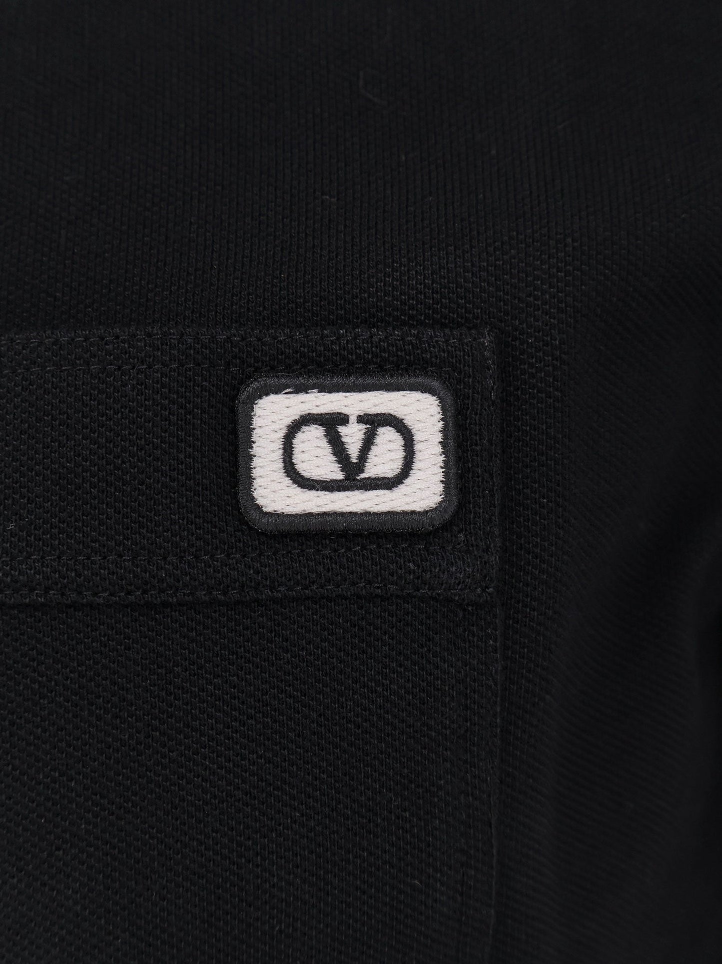 Valentino Cotton Polo Shirt With Contrasting Profiles