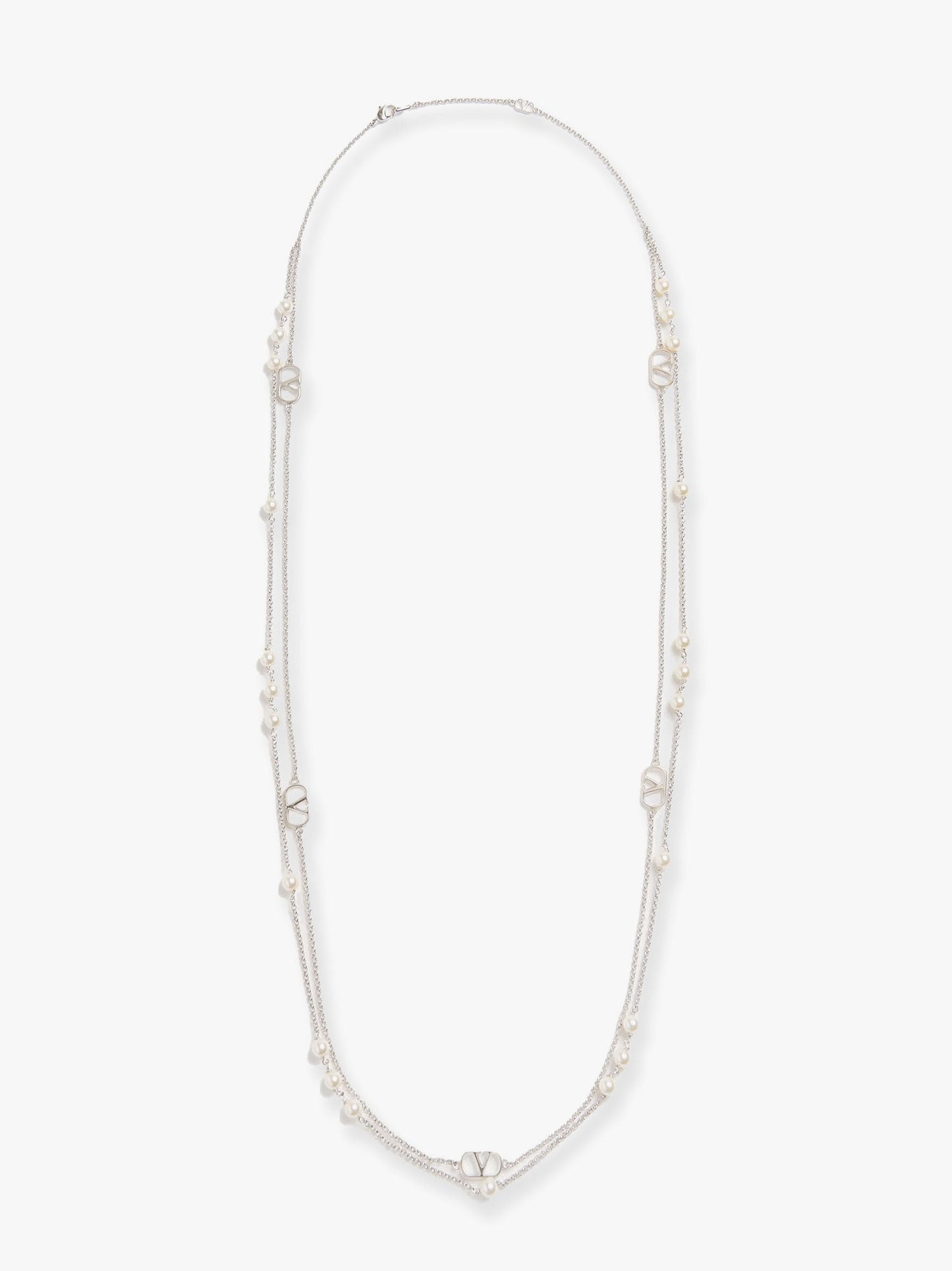 Valentino Garavani Metal Necklace With Silver Finishes