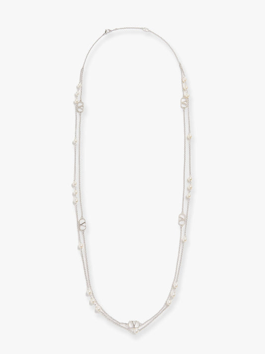 Valentino Garavani Metal Necklace With Silver Finishes