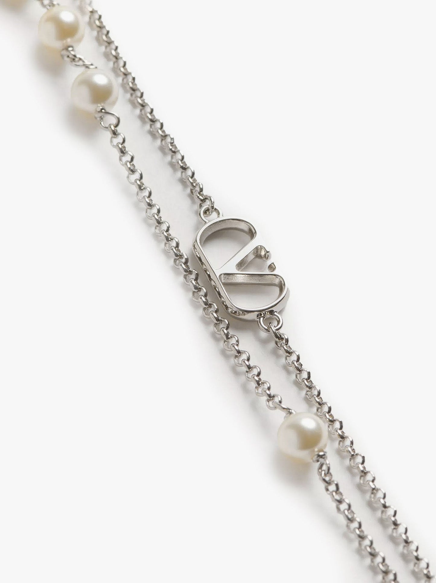 Valentino Garavani Metal Necklace With Silver Finishes