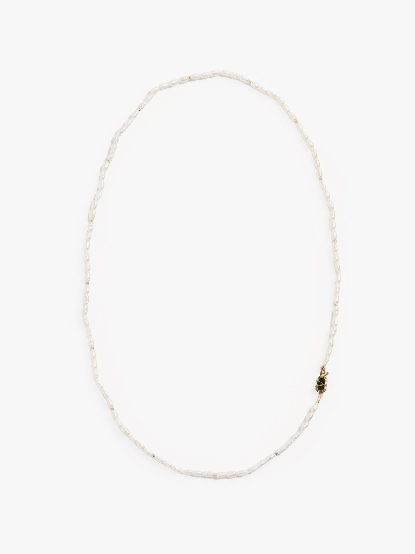Valentino Garavani Metal Necklace With Pearls