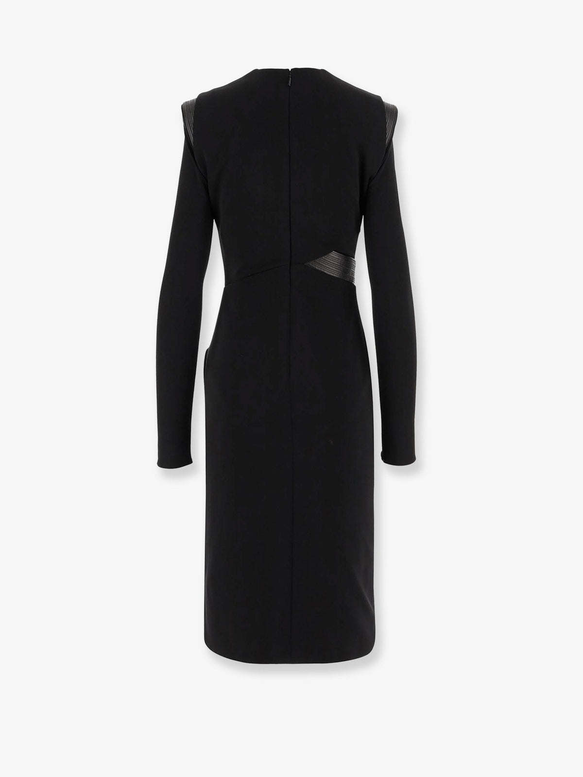 Versace Crepe mini dress with V-neckline - Black