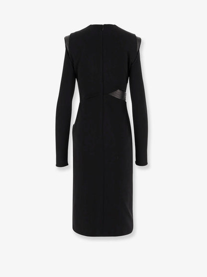 Versace Crepe mini dress with V-neckline - Black
