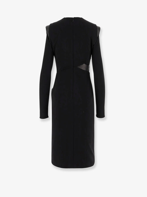 Versace Crepe mini dress with V-neckline - Black