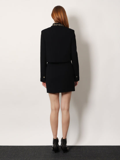 Versace Virgin Wool Mini Skirt