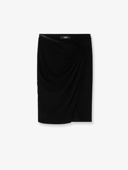 Versace Stretch viscose midi skirt - Black