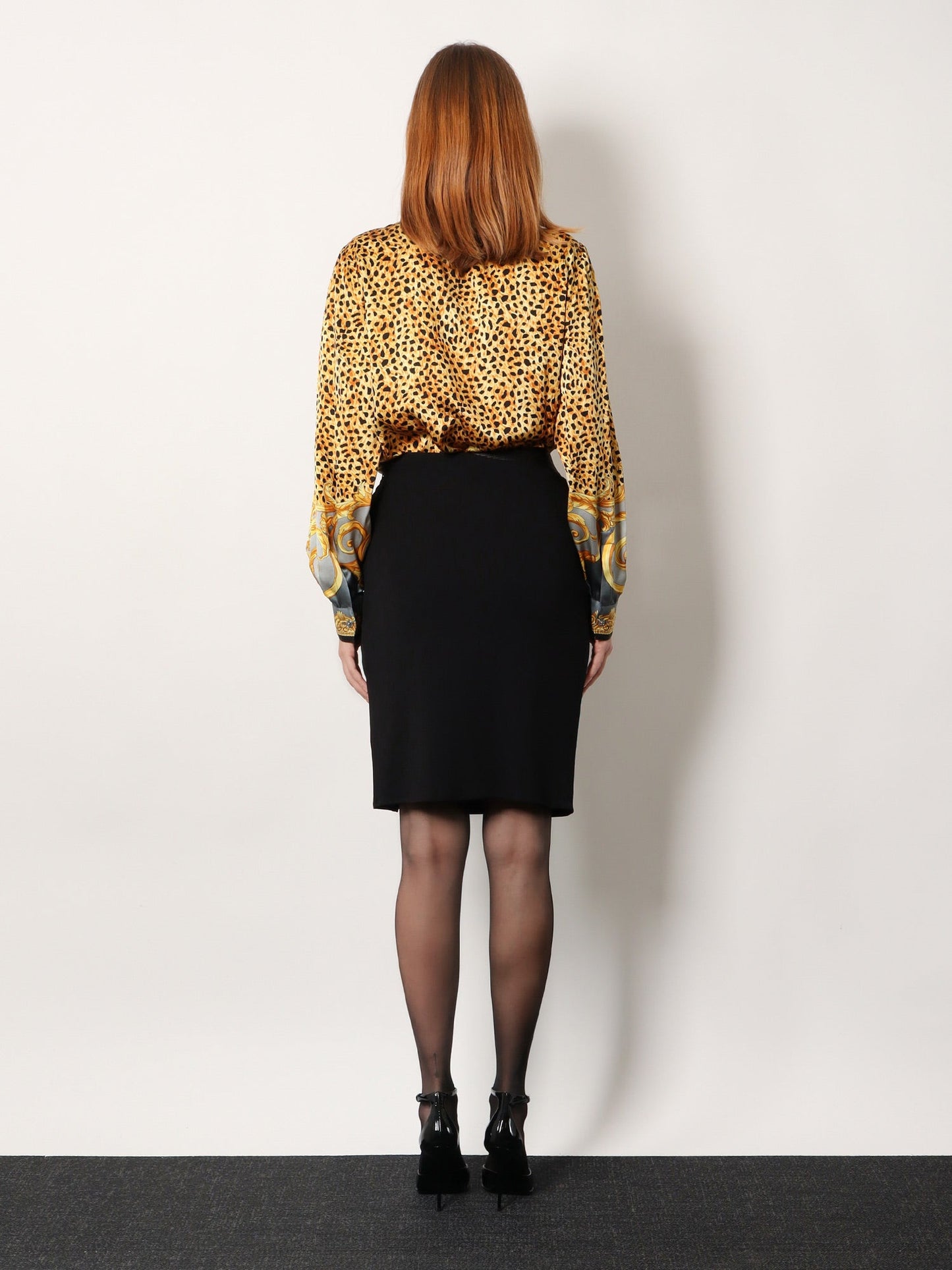 Versace Stretch Viscose Midi Skirt