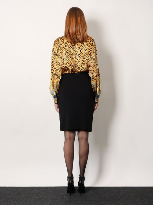 Versace Stretch viscose midi skirt - Black