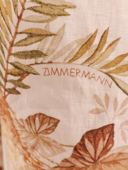 Zimmermann Ascension Plunge Linen Midi Dress