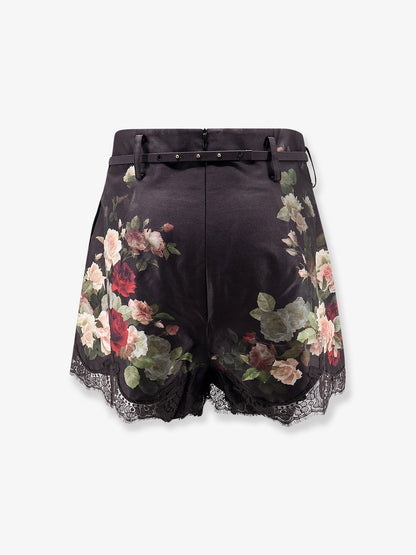 Zimmermann Hypnotic Lace Trim Silk And Cotton Short