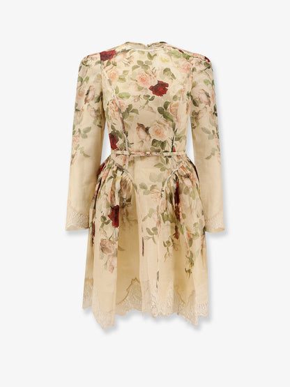 Zimmermann Hypnotic Lace Trim Silk And Cotton Mini Dress