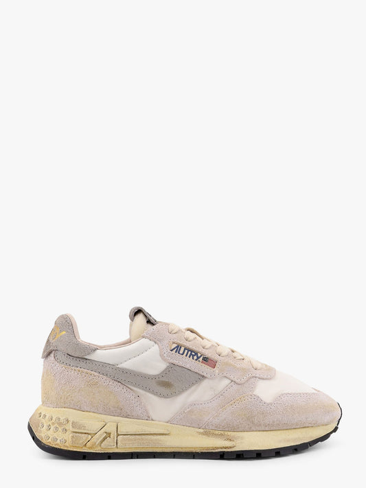 Autry Reelwind Low Top Suede And Nylon Sneakers With Used Effect