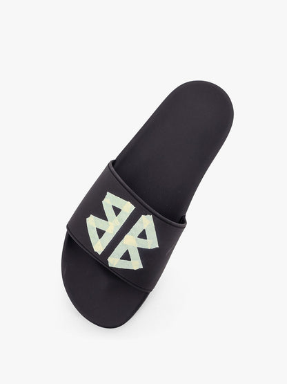 Balenciaga Rubber Slides With Logo