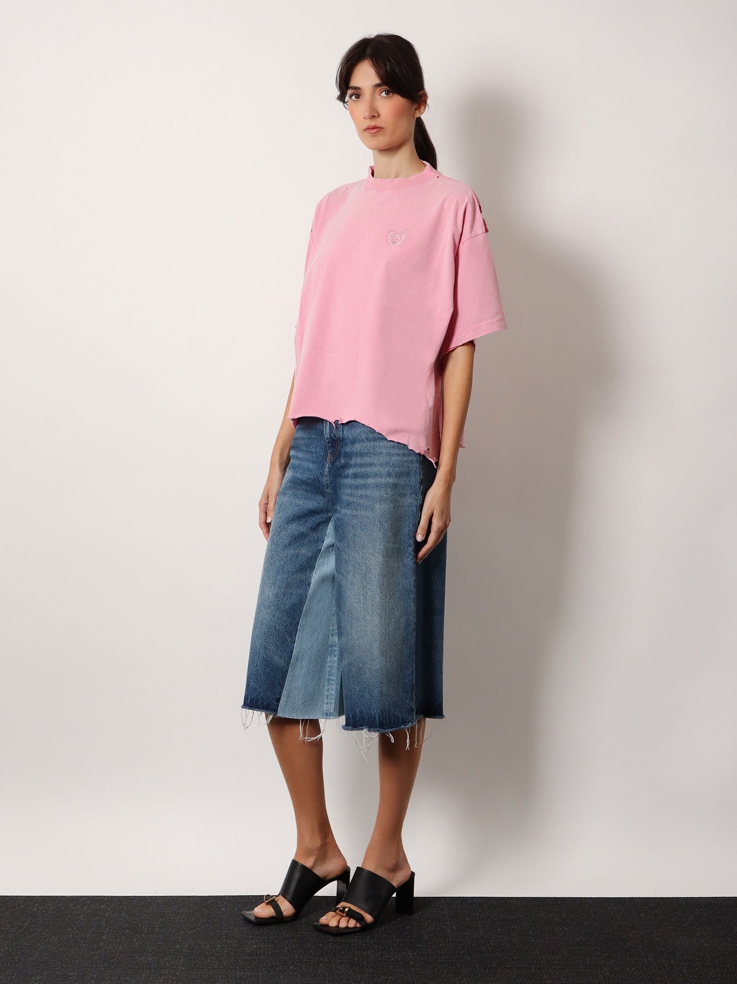 Balenciaga Cotton T Shirt With Balenciaga Bb Classic Logo