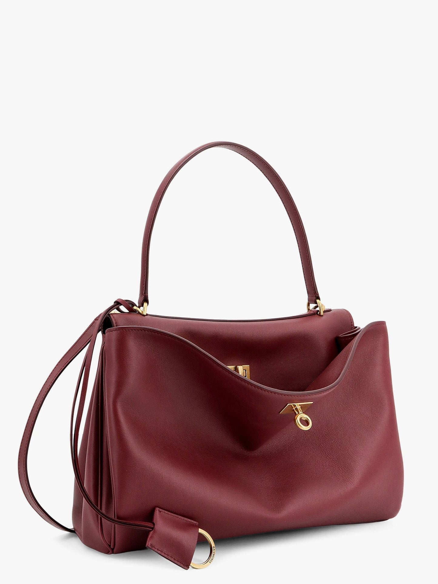 Balenciaga Leather Shoulder Bag With Keyring Detail