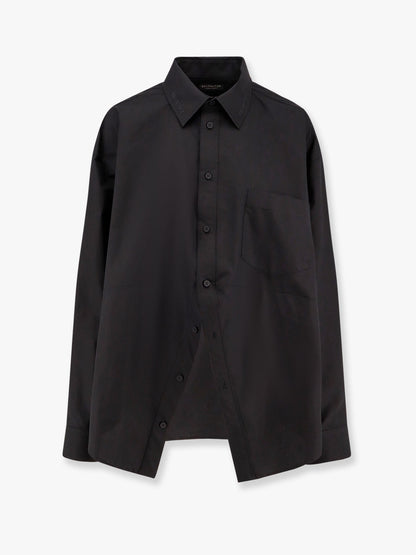 Balenciaga Swing Cotton Shirt With Balennciaga Embroidery