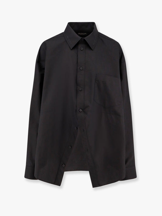 Balenciaga Swing Cotton Shirt With Balennciaga Embroidery