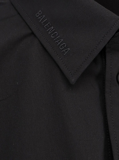 Balenciaga Swing Cotton Shirt With Balennciaga Embroidery