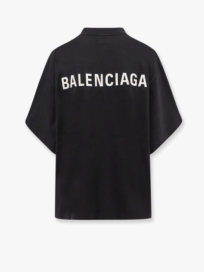 Balenciaga Cropped T Shirt With Logo Embroidery