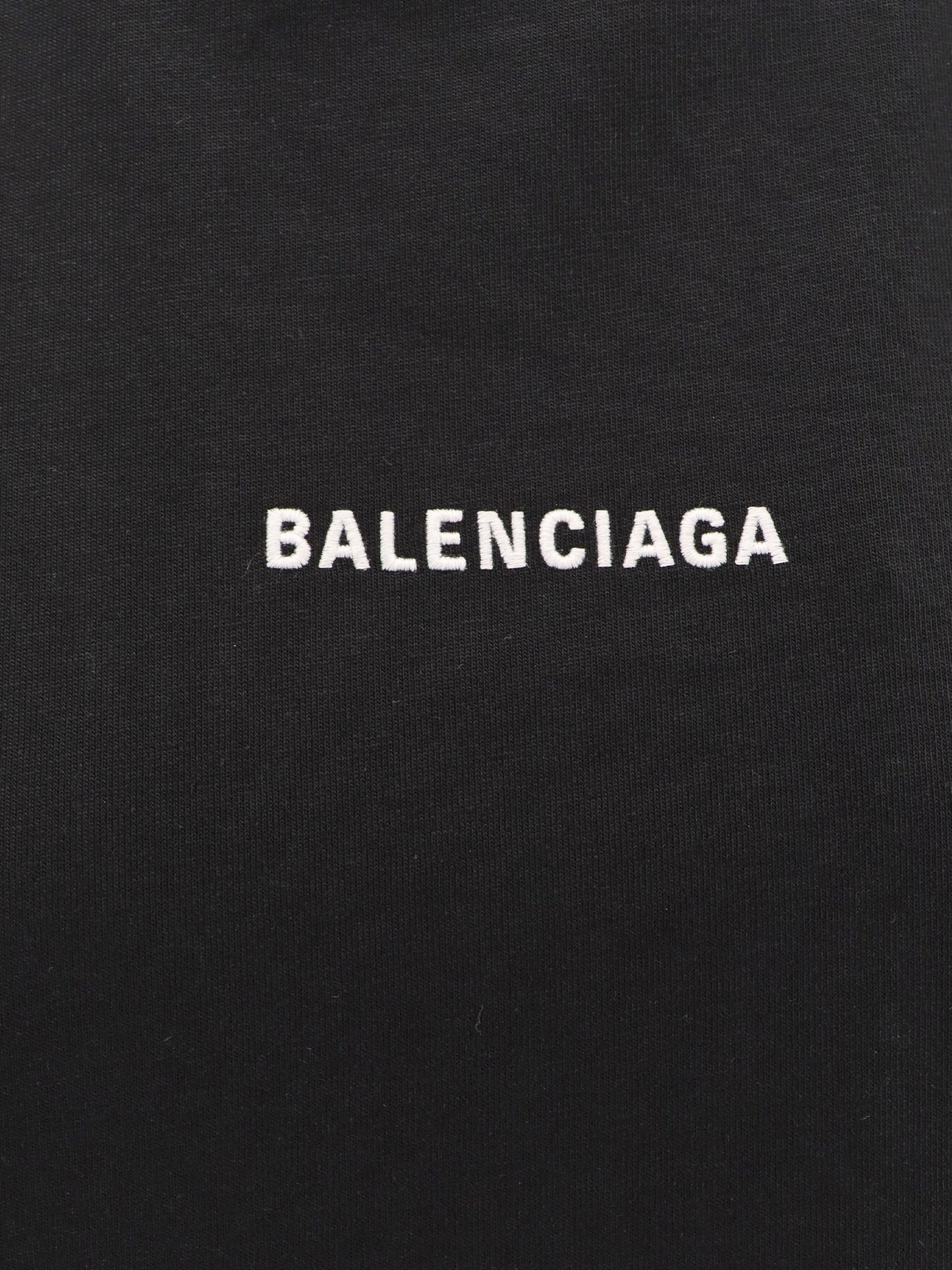 Balenciaga Cropped T Shirt With Logo Embroidery
