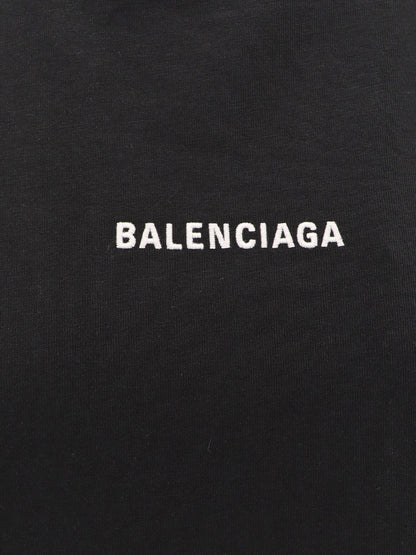 Balenciaga Cropped T Shirt With Logo Embroidery