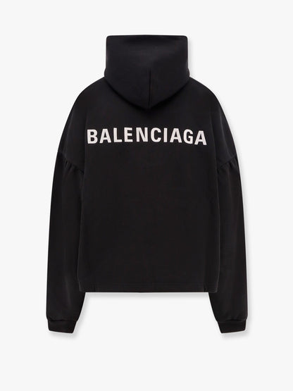 Balenciaga Cropped Sweatshirt With Embroidered Logo