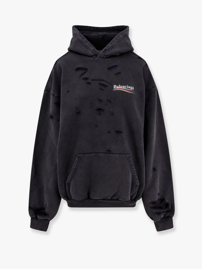 Balenciaga Destroyed Finish Cotton Sweatshirt