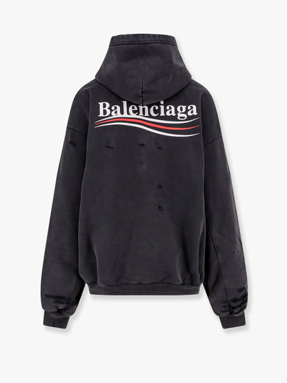 Balenciaga Destroyed Finish Cotton Sweatshirt