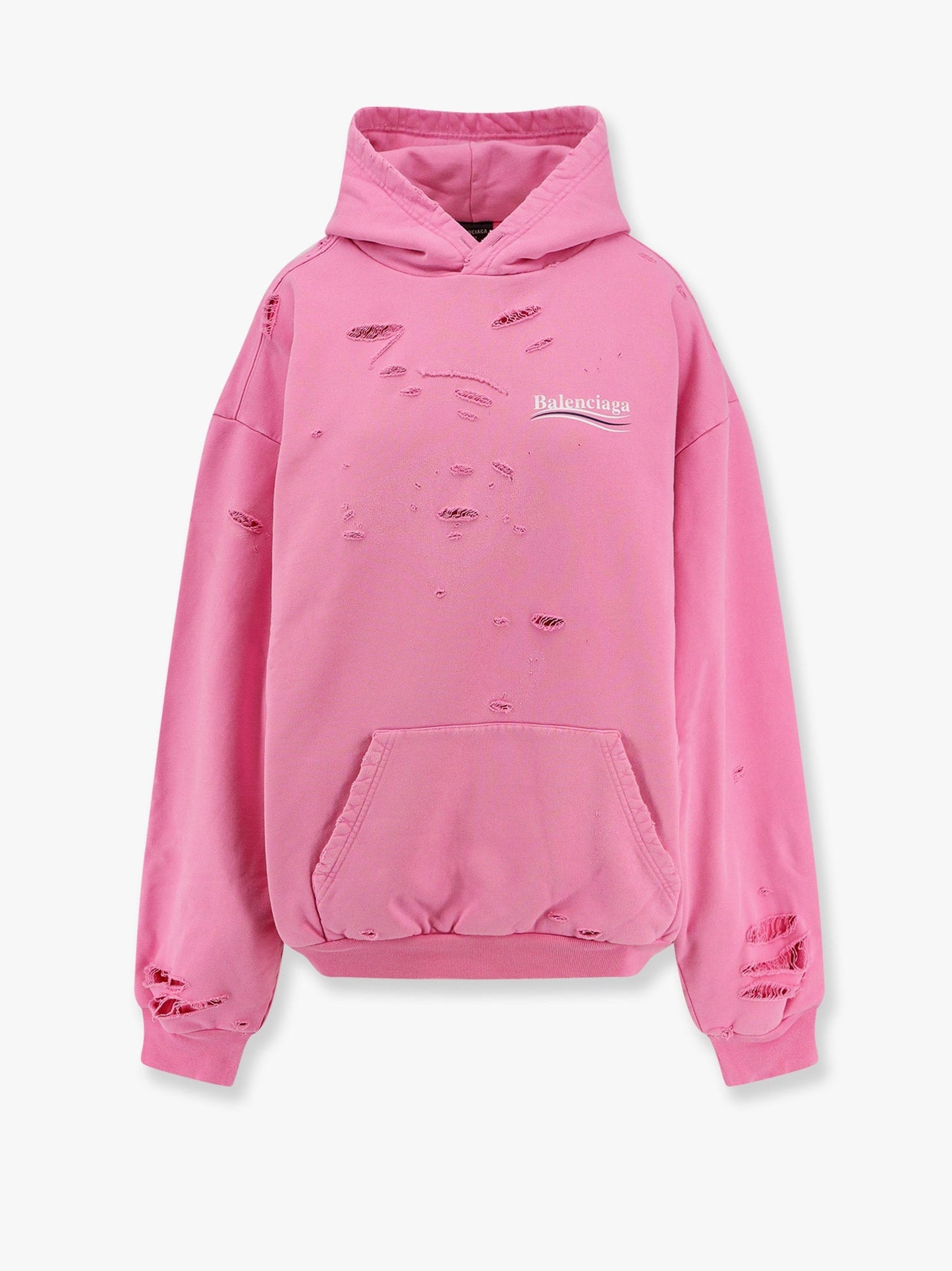 Balenciaga Destroyed Finish Cotton Sweatshirt