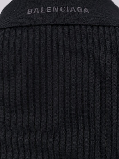 Balenciaga Polo Wool Blend Mini Dress
