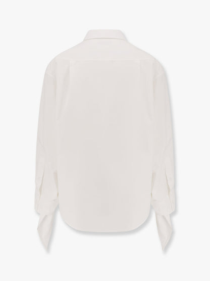 Balenciaga Oversize Cotton Shirt With Knotted Details