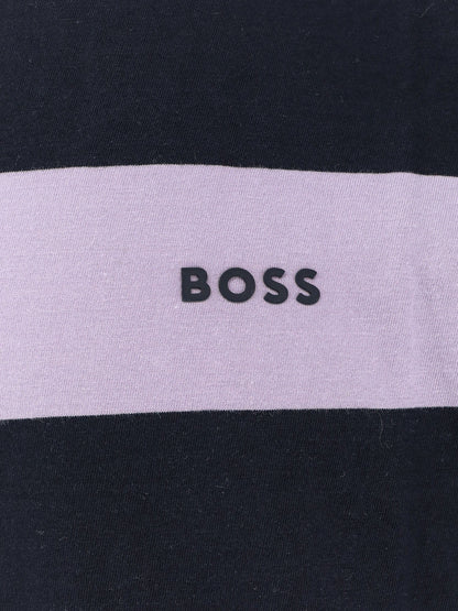 Boss Striped Cotton T Shirt