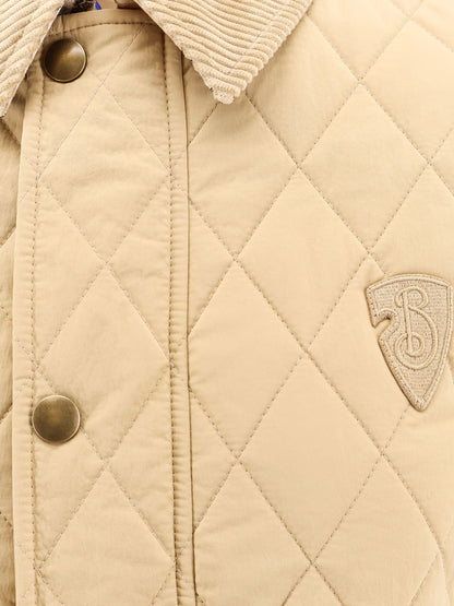 Burberry Quilted Jacket With Monogram Patch