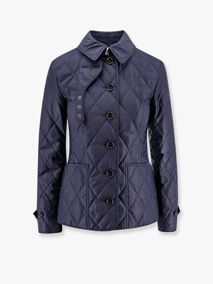 Burberry Quilted Nylon Jacket With Check Lining