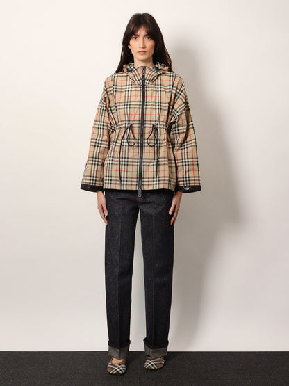 Burberry Cotton Blend Trouser With Metal Belt Loop
