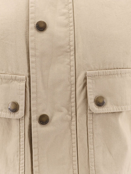 Burberry Organic Cotton Jacket With Check Lining
