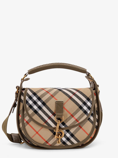 Burberry Clip Messenger Burberry Check Fabric Shoulder Bag