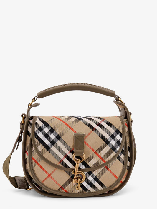 Burberry Clip Messenger Burberry Check Fabric Shoulder Bag