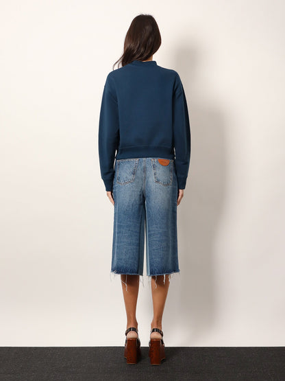 Chloe' Cotton Sweatshirt With Lettering Logo