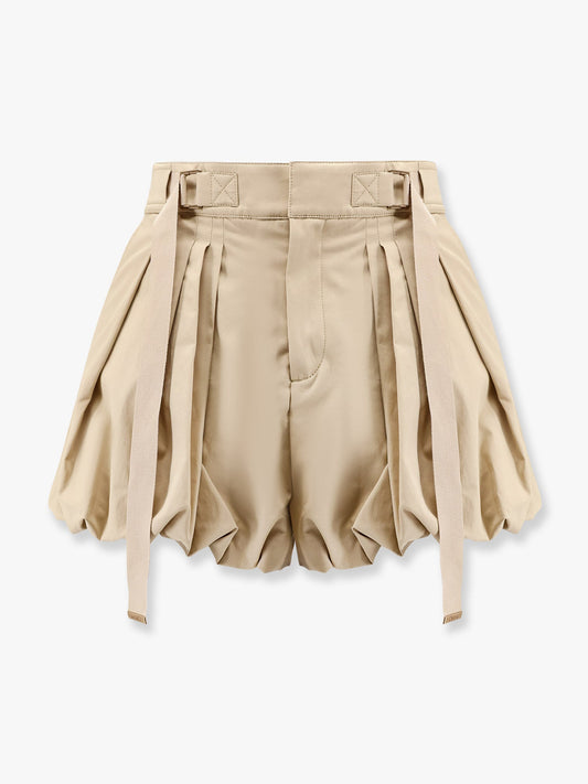 Chloe' Balloon Cotton Shorts With Lateral Adjustable Straps