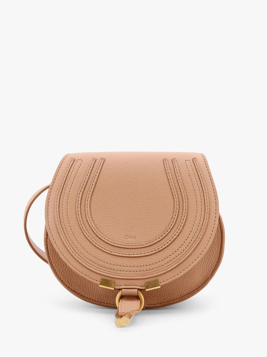 Chloe' Marcie Small Leather Shoulder Bag With Logo Engraving