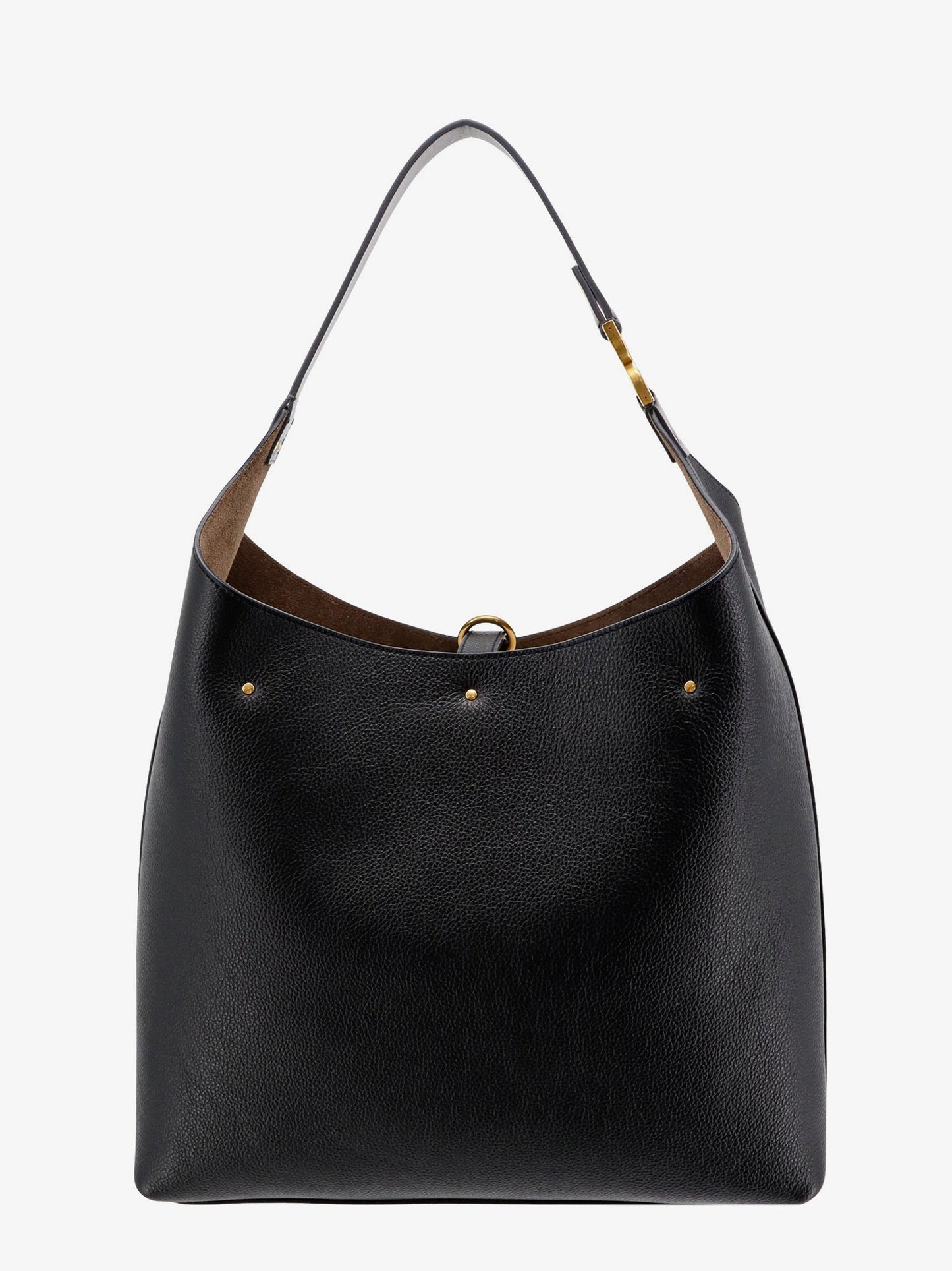 Chloe' Leather Shoulder Bag Wih Iconic Metal Detail
