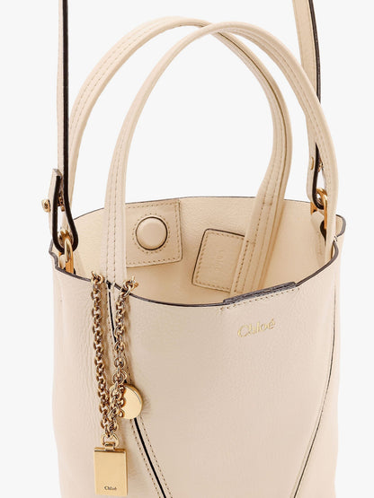 Chloe' Spin Leather Shoulder Bag With Chloé Logo Detail